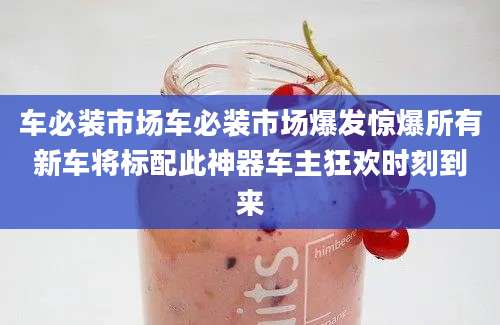 车必装市场车必装市场爆发惊爆所有新车将标配此神器车主狂欢时刻到来