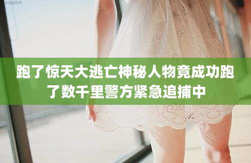 跑了惊天大逃亡神秘人物竟成功跑了数千里警方紧急追捕中