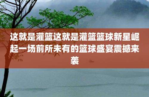 这就是灌篮这就是灌篮篮球新星崛起一场前所未有的篮球盛宴震撼来袭