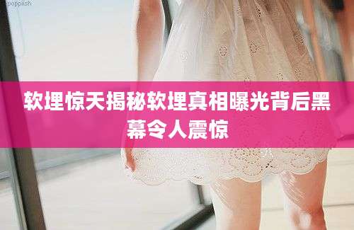 软埋惊天揭秘软埋真相曝光背后黑幕令人震惊
