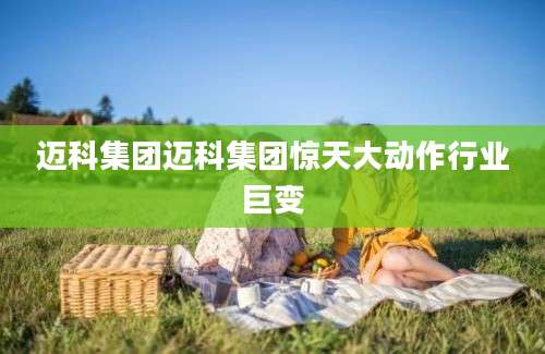 迈科集团迈科集团惊天大动作行业巨变