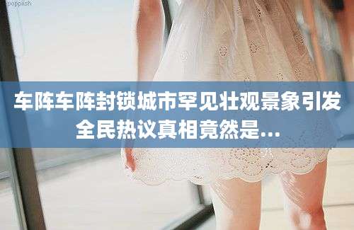 车阵车阵封锁城市罕见壮观景象引发全民热议真相竟然是...