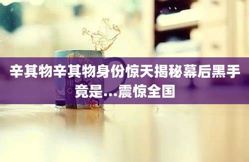 辛其物辛其物身份惊天揭秘幕后黑手竟是...震惊全国