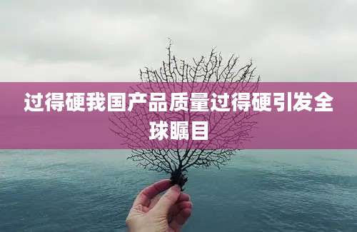 过得硬我国产品质量过得硬引发全球瞩目