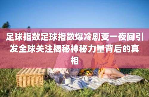 足球指数足球指数爆冷剧变一夜间引发全球关注揭秘神秘力量背后的真相