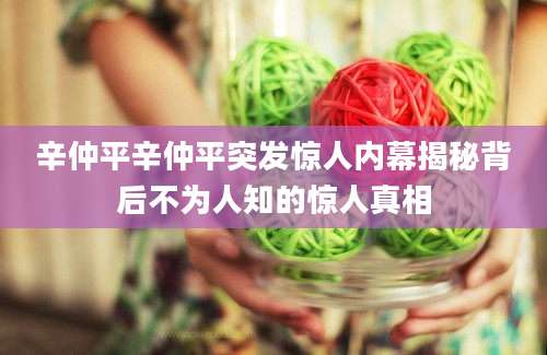 辛仲平辛仲平突发惊人内幕揭秘背后不为人知的惊人真相