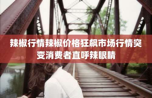 辣椒行情辣椒价格狂飙市场行情突变消费者直呼辣眼睛
