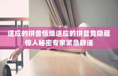 适应的拼音惊爆适应的拼音竟隐藏惊人秘密专家紧急辟谣