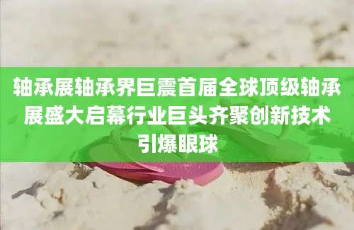 轴承展轴承界巨震首届全球顶级轴承展盛大启幕行业巨头齐聚创新技术引爆眼球
