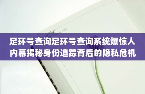 足环号查询足环号查询系统爆惊人内幕揭秘身份追踪背后的隐私危机