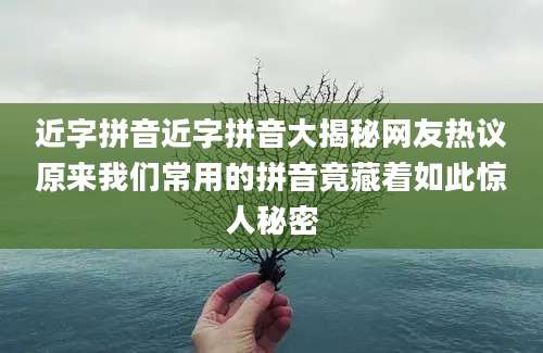 近字拼音近字拼音大揭秘网友热议原来我们常用的拼音竟藏着如此惊人秘密