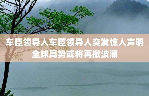 车臣领导人车臣领导人突发惊人声明全球局势或将再掀波澜