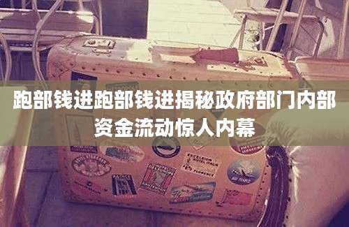 跑部钱进跑部钱进揭秘政府部门内部资金流动惊人内幕