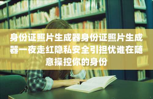 身份证照片生成器身份证照片生成器一夜走红隐私安全引担忧谁在随意操控你的身份