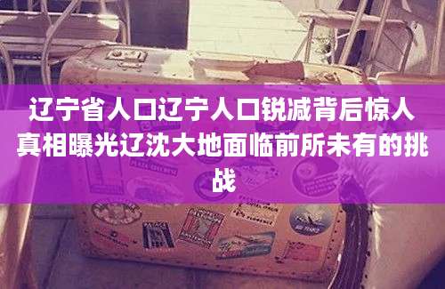 辽宁省人口辽宁人口锐减背后惊人真相曝光辽沈大地面临前所未有的挑战