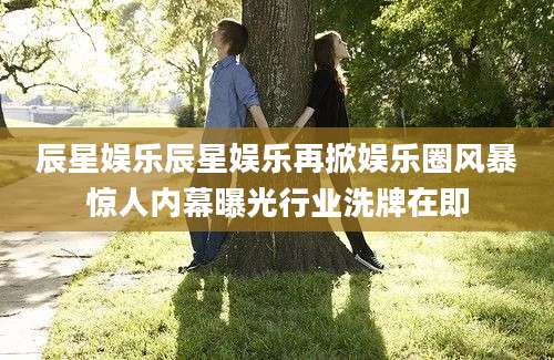 辰星娱乐辰星娱乐再掀娱乐圈风暴惊人内幕曝光行业洗牌在即