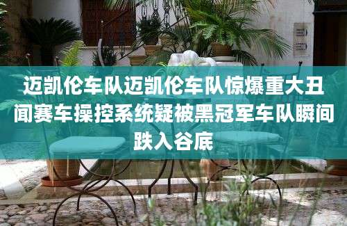 迈凯伦车队迈凯伦车队惊爆重大丑闻赛车操控系统疑被黑冠军车队瞬间跌入谷底
