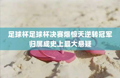 足球杯足球杯决赛爆惊天逆转冠军归属成史上最大悬疑