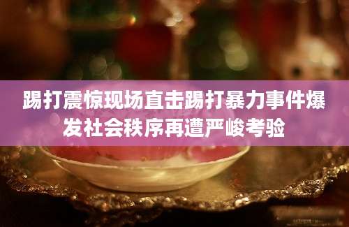 踢打震惊现场直击踢打暴力事件爆发社会秩序再遭严峻考验