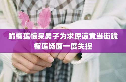 跪榴莲惊呆男子为求原谅竟当街跪榴莲场面一度失控