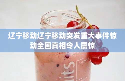 辽宁移动辽宁移动突发重大事件惊动全国真相令人震惊