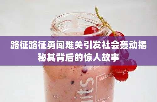 路征路征勇闯难关引发社会轰动揭秘其背后的惊人故事