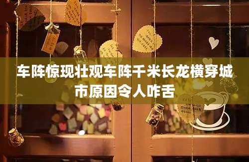 车阵惊现壮观车阵千米长龙横穿城市原因令人咋舌