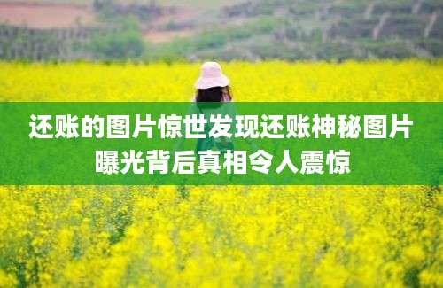 还账的图片惊世发现还账神秘图片曝光背后真相令人震惊