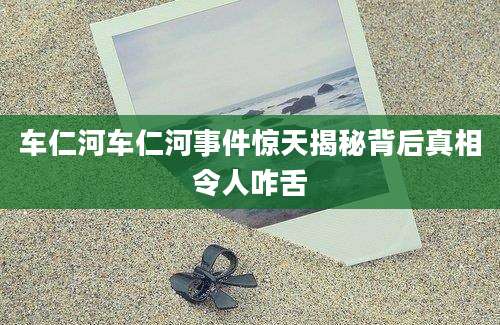 车仁河车仁河事件惊天揭秘背后真相令人咋舌