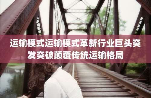 运输模式运输模式革新行业巨头突发突破颠覆传统运输格局
