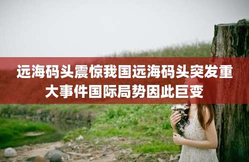 远海码头震惊我国远海码头突发重大事件国际局势因此巨变