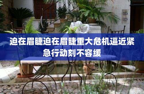 迫在眉睫迫在眉睫重大危机逼近紧急行动刻不容缓