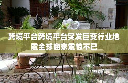 跨境平台跨境平台突发巨变行业地震全球商家震惊不已