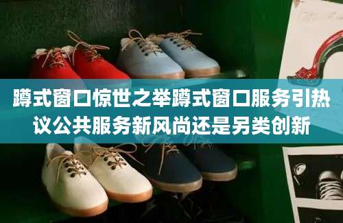 蹲式窗口惊世之举蹲式窗口服务引热议公共服务新风尚还是另类创新