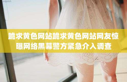 跪求黄色网站跪求黄色网站网友惊曝网络黑幕警方紧急介入调查