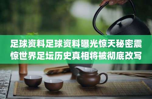 足球资料足球资料曝光惊天秘密震惊世界足坛历史真相将被彻底改写