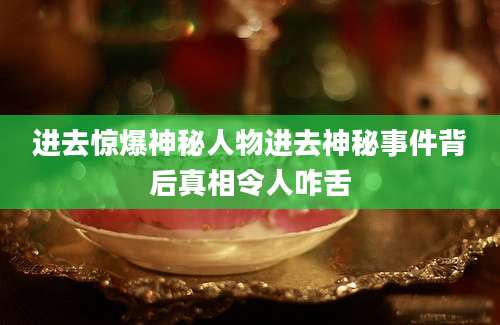 进去惊爆神秘人物进去神秘事件背后真相令人咋舌