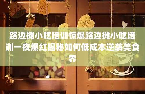 路边摊小吃培训惊爆路边摊小吃培训一夜爆红揭秘如何低成本逆袭美食界