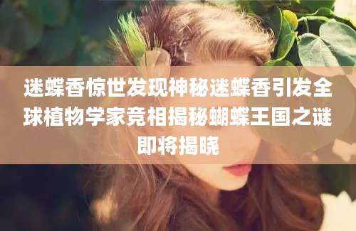 迷蝶香惊世发现神秘迷蝶香引发全球植物学家竞相揭秘蝴蝶王国之谜即将揭晓