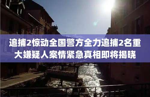 追捕2惊动全国警方全力追捕2名重大嫌疑人案情紧急真相即将揭晓