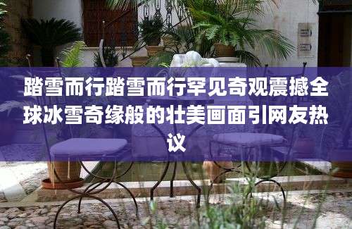 踏雪而行踏雪而行罕见奇观震撼全球冰雪奇缘般的壮美画面引网友热议