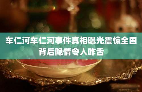 车仁河车仁河事件真相曝光震惊全国背后隐情令人咋舌