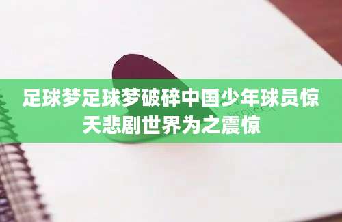 足球梦足球梦破碎中国少年球员惊天悲剧世界为之震惊
