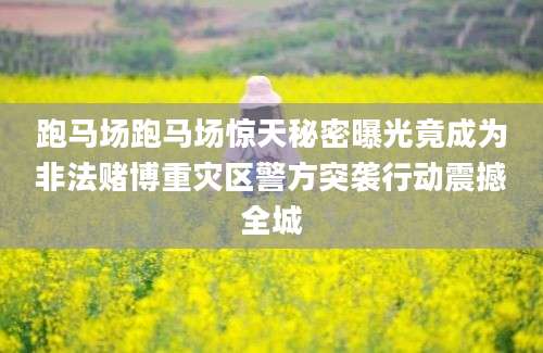跑马场跑马场惊天秘密曝光竟成为非法赌博重灾区警方突袭行动震撼全城