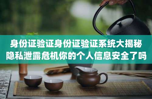 身份证验证身份证验证系统大揭秘隐私泄露危机你的个人信息安全了吗