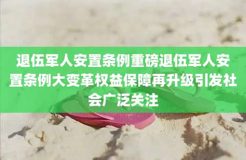 退伍军人安置条例重磅退伍军人安置条例大变革权益保障再升级引发社会广泛关注