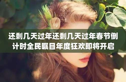 还剩几天过年还剩几天过年春节倒计时全民瞩目年度狂欢即将开启