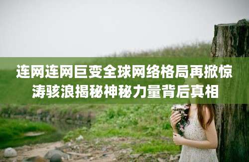 连网连网巨变全球网络格局再掀惊涛骇浪揭秘神秘力量背后真相
