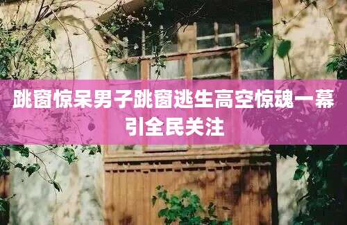 跳窗惊呆男子跳窗逃生高空惊魂一幕引全民关注