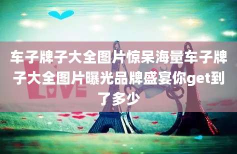 车子牌子大全图片惊呆海量车子牌子大全图片曝光品牌盛宴你get到了多少